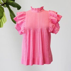 CJ Laing | Iris Ruffle Blouse in Rose